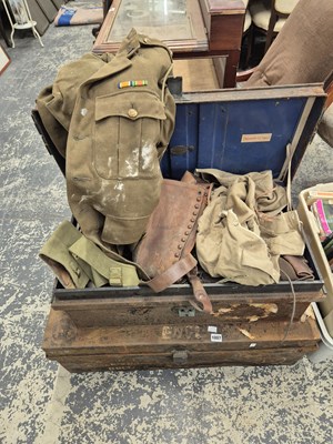 Lot 1007 - A military uniform, various webbing, etc...
