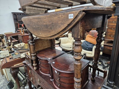 Lot 1014 - A rustic cottage drop-leaf table.  Prov....