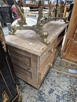 Lot 1024 - A small antique and later pine side cabinet. ...