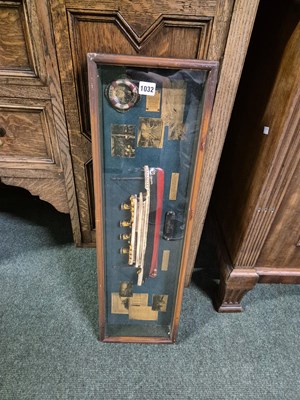 Lot 1032 - A decorative display depicting the Titanic.