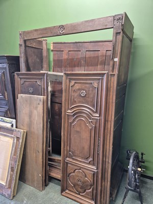 Lot 1043 - A large french walnut armoire. H 224 W 141 D...