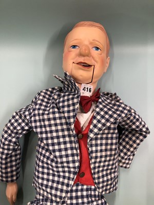 Lot 416 - A vintage Ventriloquist dummy, the neck signed...