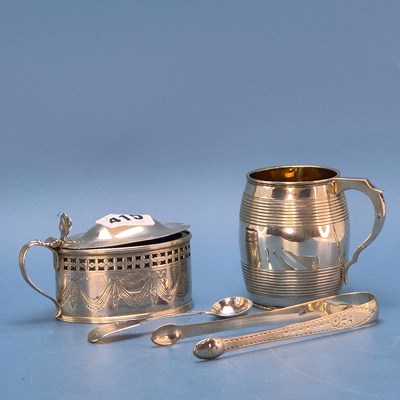 Lot 415 - A George III silver mug by Jeremiah Garfield,...