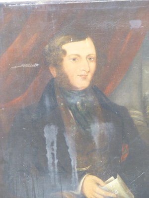 Lot 116 - 19th century school. Portrait of a gentleman...
