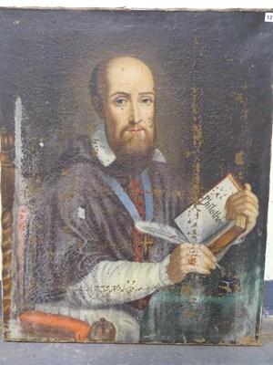 Lot 121 - 19th century school. Portrait of a studious...