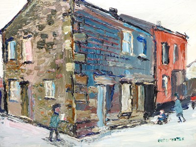 Lot 130 - Fred Yates (1922-2008) ARR. A street corner...