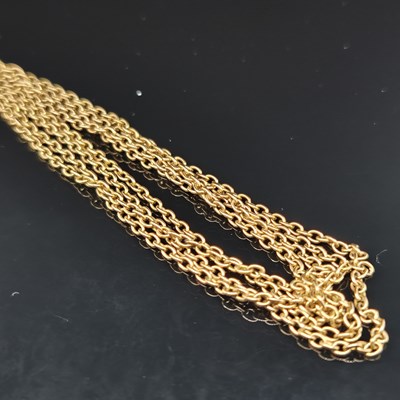 Lot 17 - An antique extra long old gold long guard type...