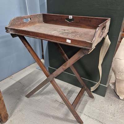 Lot 461 - A mahogany two-handled butler's tray with...