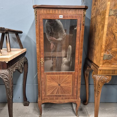 Lot 464 - A 19th century French rosewood display cabinet,...
