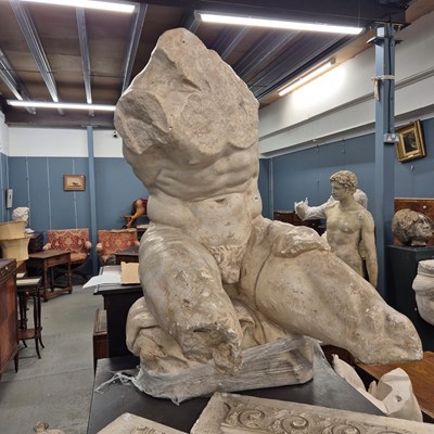 Lot 476 - A plaster cast of the Belvedere torso, the...
