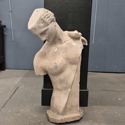 Lot 506 - A plaster torso of a classical goddess.   H...