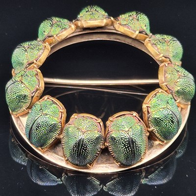 Lot 48 - A collection of antique scarab beetle...