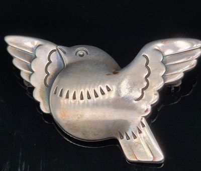 Lot 80 - A Georg Jensen Danish silver bird brooch...