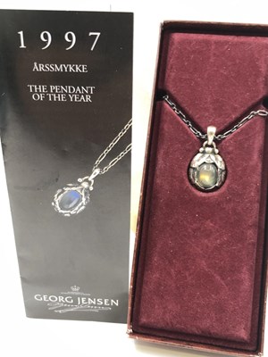 Lot 82 - Georg Jensen. A hallmarked silver 1997 pendant...