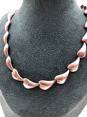 Lot 83 - Georg Jensen. A hallmarked silver Lotus-style...
