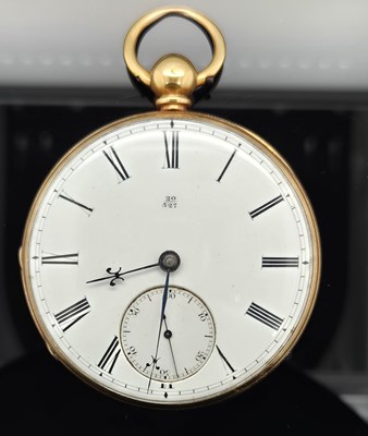 Lot 89 - An 18ct hallmarked gold open-face pocket watch...