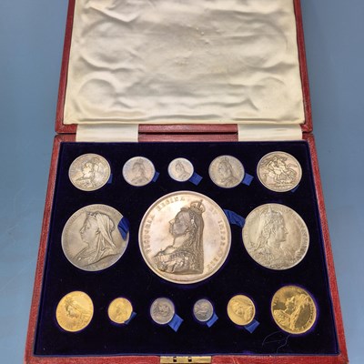 Lot 561 - A Rare Queen Victoria fourteen specimin coin...