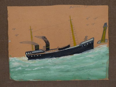 Lot 154 - Alfred Wallis (1855-1942) A Masted two-funnel...