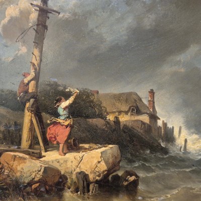Lot 155 - Eugene LePoittevin (1806-1870) Waving off on a...