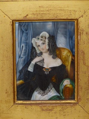 Lot 159 - 19th century school. Miniature portrait of a...