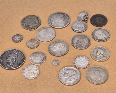 Lot 568 - Silver coinage, to include: two Elizabeth I...