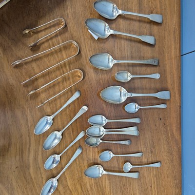 Lot 570 - Twelve various silver tea and coffee spoons,...
