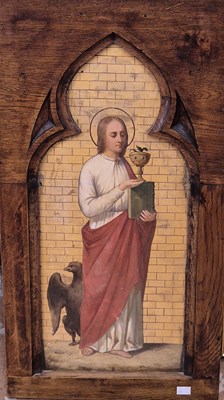 Lot 577 - A set of four late 19th century panels painted...