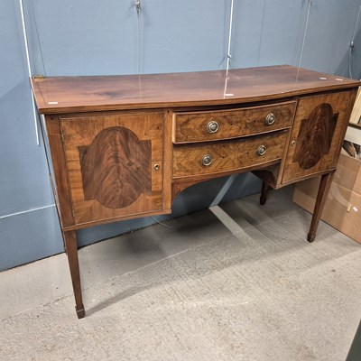 Lot 586 - An early 19th century ebony line inlaid...
