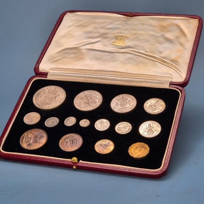 Lot 550 - A cased set of 1937 British coins from a...