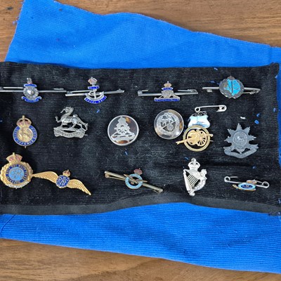 Lot 545 - A collection of enamel military and other...