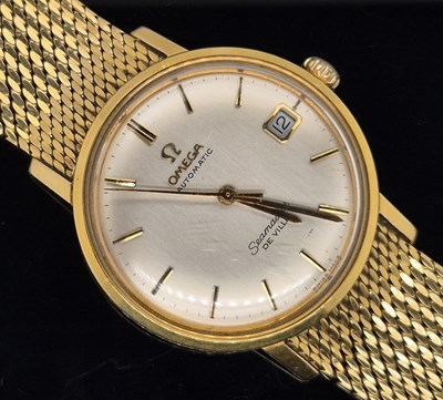 Lot 537 - A Vintage Omega Seamaster De-Ville 18-carat...
