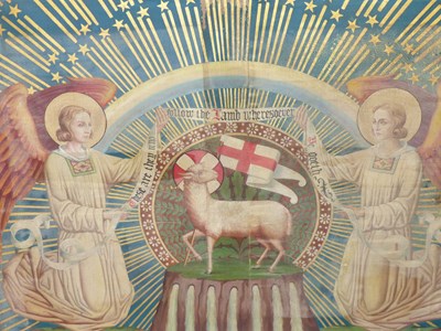 Lot 181 - Victorian school, two angels kneeling before...