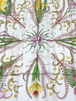 Lot 1101 - A vintage Gucci silk Accornero Orchids scarf....