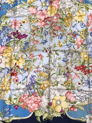 Lot 1104 - A silk Gucci floral wildflower and berries...