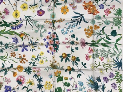 Lot 1122 - Gucci vintage silk scarf "Fiori Delle Alpi"...