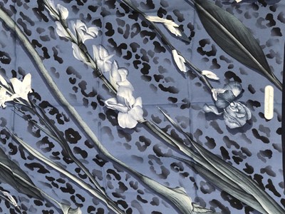 Lot 1116 - A Salvator Ferragamo leopard and floral print...