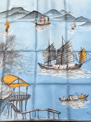 Lot 1127 - Maggy Rouff vintage silk scarf. Foulards Paris...