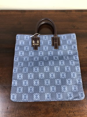 Lot 1138 - Loewe. A vintage Loewe blue anagram denim and...