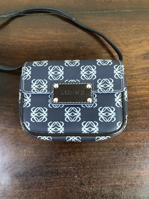 Lot 1139 - Loewe. A vintage Loewe mini blue anagram...