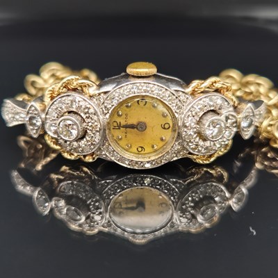 Lot 100a - Hamilton vintage Art Deco diamond watch. The...