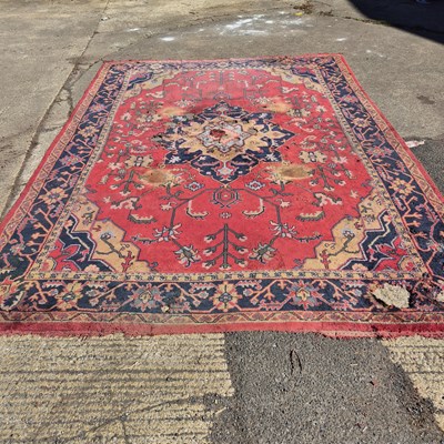 Lot 620 - An antique Turkish Oushak carpet