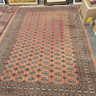 Lot 635 - An oriental carpet of Bokhara design. 308 x...