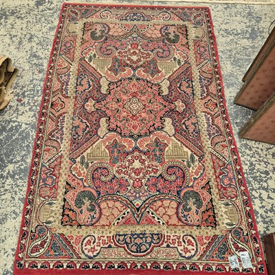Lot 663 - An unusual antique Persian sarouk rug. 215 x...