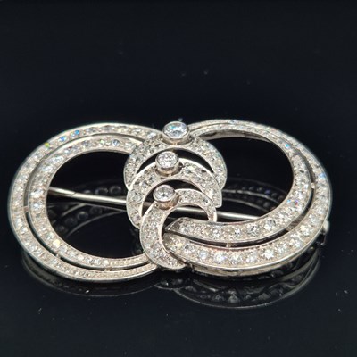 Lot 80a - A Vintage diamond set Brooch of Art Deco...