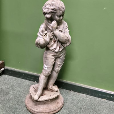 Lot 189 - An antique lead garden figure. H 65 Dia 23cms