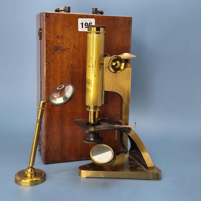 Lot 196 - An R & J Beck- London. Brass monocular...