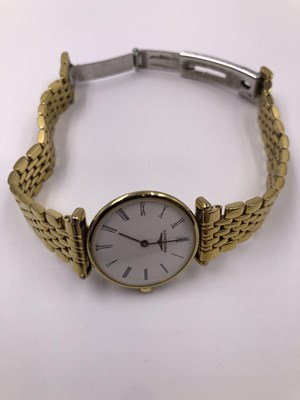 Lot 1055 - A ladies' Le Grande Classique De Longines gold-...