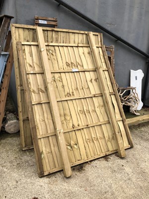 Lot 1262 - Three large unused fence panels. Each 183 x...