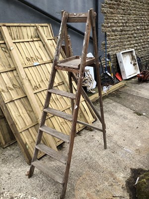 Lot 1270 - A vintage decorative stepladder.