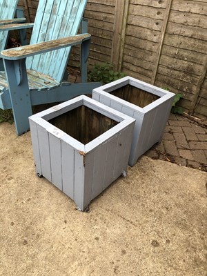 Lot 1275 - Two wooden garden planters.